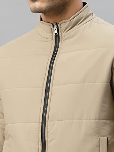 Image of Style Quotient Men Beige Reversible Padded Jacket