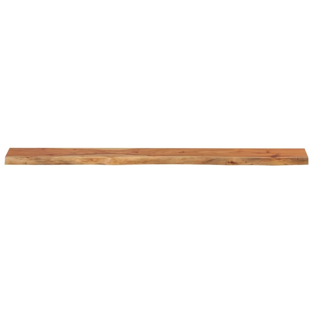 Hothingwell - Estantería de pared rectangular de acacia maciza con borde surtido, estante flotante de madera natural para salón, oficina o dormitorio, almacenamiento decorativo para libros