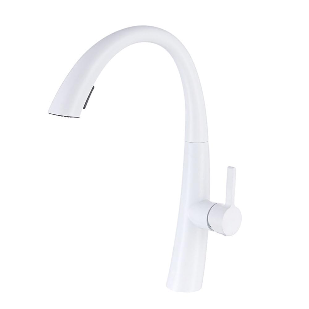 Robinet de cuisine à douchette extractible télescopique pour un nettoyage précis de l'évier