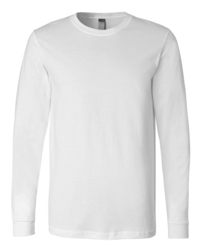 BELLA + CANVAS - Unisex Jersey Long Sleeve Tee - 3501 - XS - White