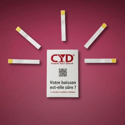 Anti GHB kit de protection avec 10 tests CYD et cache verres