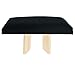 Tierra Zen Banquette Capitonnée et Tapissée-Noire, Madera, Negro, 44 x 27 x 17 cm