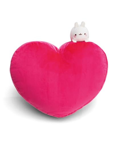 Coussin MOLANG NICI anti-agitation rose avec doudou pour endormir les enfants