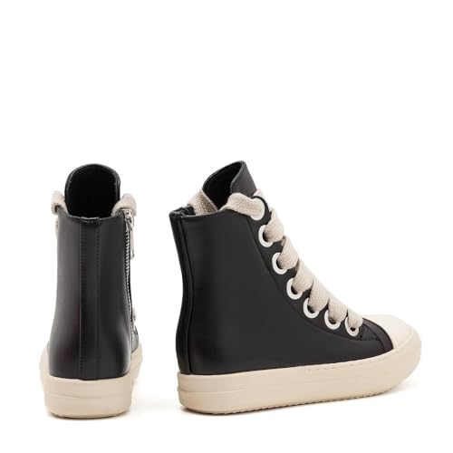 Womens High Top Sneakers Jumbo Lace-up Platform Comfort Trainers Thick Soles Walking Casual Shoes3