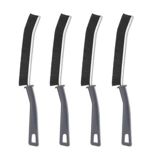 LAKJUOZ 4 Cepillos De Limpieza De Juntas Con Cerdas Duras Cepillo Limpiador De Juntas Para Juntas Profundas De Azulejos Herramienta De Limpieza Para Grietas (Negro)