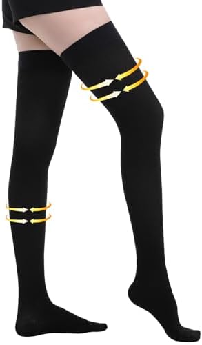 Medical Compression Stockings for Women and Men, 20-30 mmHg Thigh...