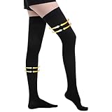 Myshear Medical Compression Stockings for Women and Men, 20-30 mmHg Thigh High Compression Socks, Closed Toe Graduated Compression Hoses, Long Circulation Pressure Stockings for Varicose Veins, Edema