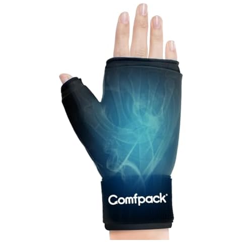 Comfpack Hand Ice Pack Glove for Arthritis, Thumb Ice Pack Wrist Ice Pack Wrap for Carpal Tunnel Relief, Reusable Gel Hot Cold Therapy Pain Relief for Tenosynovitis, Swelling, Surgery, Tendonitis Cover