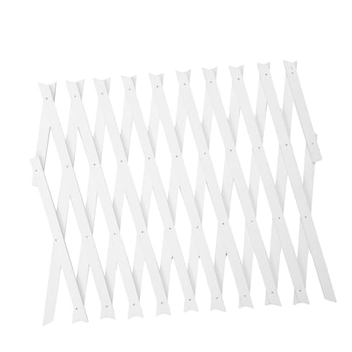 ORFOFE Recinzione in Traliccio di Legno Estensibile per Supporto di Piante Rampicanti da Giardino Allaperto Bianca 1 Pz