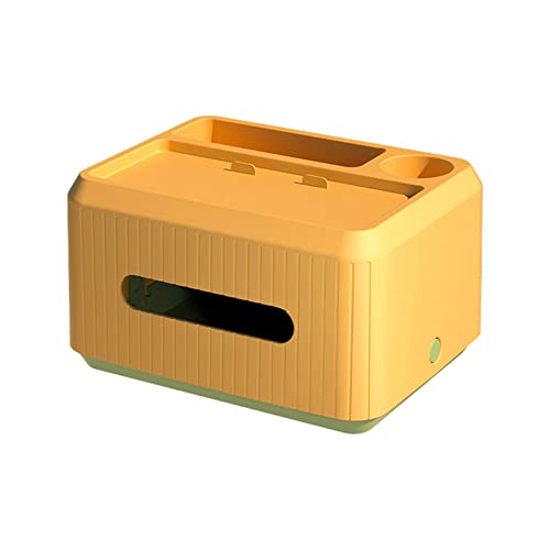 perfk Soporte Multifuncional para Caja de pañuelos, dispensador de Papel para Restaurante, Oficina, café, baño, Amarillo