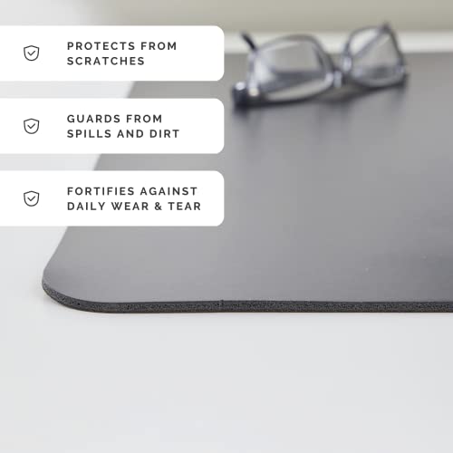 Artistic Antimicrobial Black Desk Pad, 12" X 17" | Non-Glare Desk Pad Protects From Nicks, Scratches And Spills (75-2-0) #TOP1