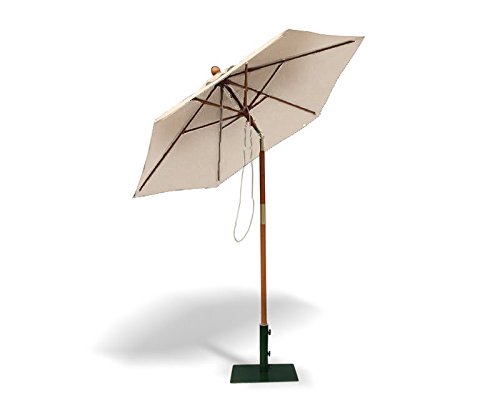 Jati Raffles Outdoor Hexagonal 2.0m Tilting Parasol for the Garden (Natural) Brand, Quality & Value