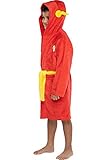 INTIMO DC Comics Boys The Flash Plush Fleece Hooded Costume Robe (Flash, 10/12)