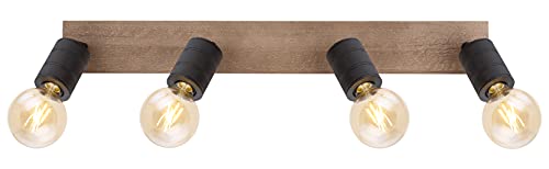 Foco de madera marrón oscuro Globo para iluminar salones acogedores 6
