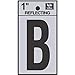 Hy-Ko RV-15/B Reflective Letter with B Sign, 1.25