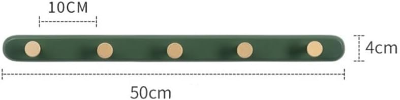 Hat Rack for Wall No-Punch Wall Hooks for Bedroom Door, Closet & Entryway - Damage-Free Hanging(Green)