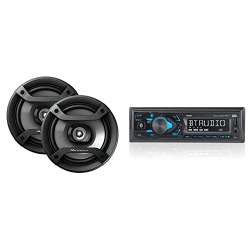 Jensen Mpr210 7 Character Lcd Single Din Car Stereo Receiver & Music Streaming | Am/Fm Radio | Usb Playback & Charging | Not A Cd Player & Pioneer Ts-F1634R 6.5" 200W 2-Way Speakers #TOP26