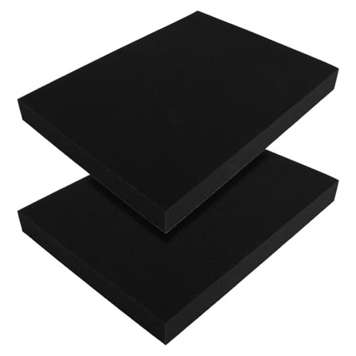 ASelceted 2Pcs Density Upholstery Foam 40x30x4Cm High Polyurethane Foam Sheet Black Firm Foam Cut to Any Size for Cushions Sofa Beds Seats Campervans Indoor or Outdoor Padding DIY
