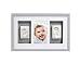 Pearhead Babyprints Newborn Baby Handprint and Footprint Deluxe Wall Photo Frame & Impression Kit, Gray