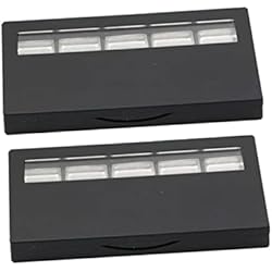Contenedor Para Sartenes Housoutil 2 Bandejas Vacías para Sombra De Ojos Contenedor De Maquillaje Sartenes De Maquillaje Kit De Placa De Maquillaje Plato De Mezcla De Cosméticos para Rubor Resaltador De
