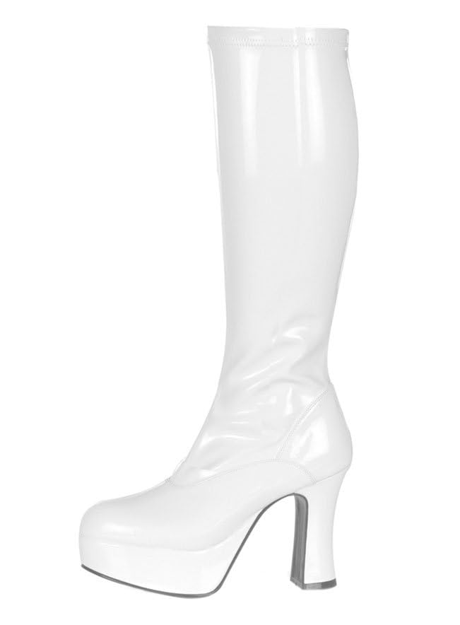 Maskworld Plateau Stiefel mit Reißverschluss für Damen - weiß - Schuhgröße: 36