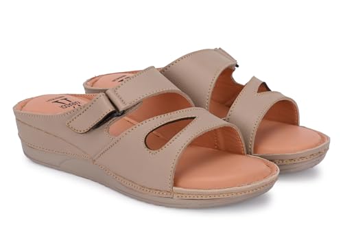 Image of Karaddi Women's Flats Sandal | Platform Heels Soft Cushion Ortho Sandals for Ladies Fashion | Comfort Open Toe Sandal