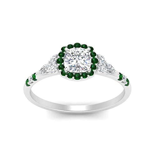 Bague de fiançailles Edwardian sous forme coussin, le cadeau idéal en argent sterling