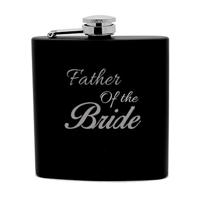 Bouteille de mariage personnalisée en acier noir pour cadeau de couple