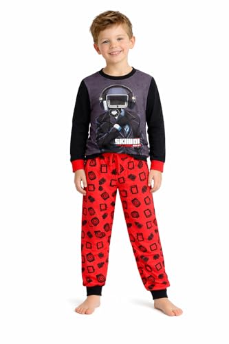 SKIBIDI TOILET Boys 2 Piece Long Sleeve Pyjamas Set Featuring Camer Man Black Age 12-13 Years