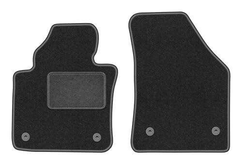 Alfombrillas de coche antideslizantes para VW Touran I FL juego delantero a medida terciopelo grafito