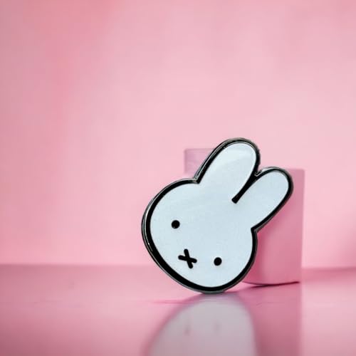 Image of Enamel Bunny Pin - Cute Rabbit Brooch for Women & Girls - Lapel Clip Animal Pins