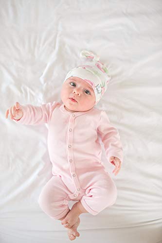 Image of Copper Pearl Baby Beanie Hat Top Knot Stretchy Soft Grace