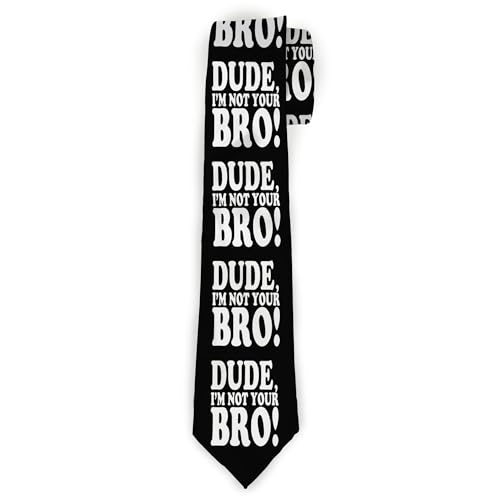 Cravate Buckle-Down Dude I'm Not Your Bro noir blanc accessoire mode homme