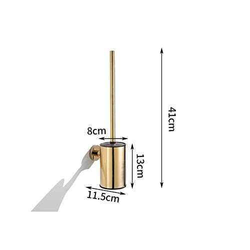 d Set scopino per WC in Acciaio Inossidabile - Strumento per la Pulizia del Bagno con Supporto, Elegante scopino per WC per bagni e Facile da Pulire