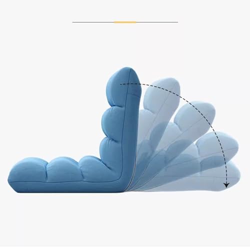 Fauteuil de sol pliable bleu chaise tatami réglable multiposition