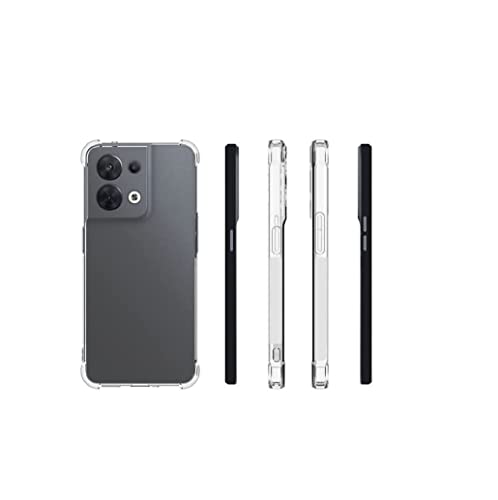 Image of COVERBLACK Rubber Silicone Back Cover for Oppo Reno8 5G - Transparent
