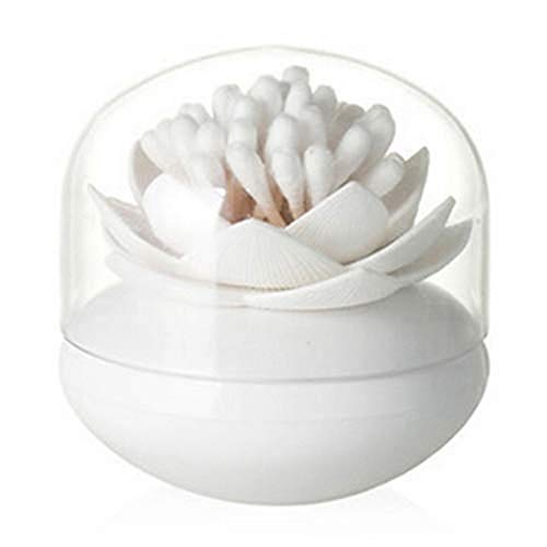 Brussels 08 1 pièce - Porte-cure-dents créatif en forme de lotus - Boîte de rangement pour cotons-tiges et cotons-tiges - Pour le camping, l'extérieur, les voyages -...