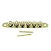 Dopro Guitar Bridge String Thru Body Ferrule Plate Guitar String Ferrules Plate String Bushing Plate for Electric Guitar Gold