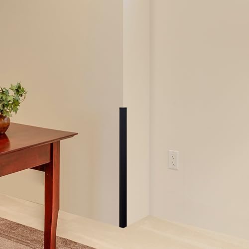 Rubber Bond Wall Corner Guard Edge Protector, 1x1x36 inch Baby Proofing Corner Guards | Self-Adhesive Furniture Edge Strips for Home & Office (5 Pack, Black)