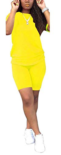 Image of TOPONSKY Womens 2 Piece Sports Outfit Tracksuit Shirt Shorts Jogger Bodycon Sets