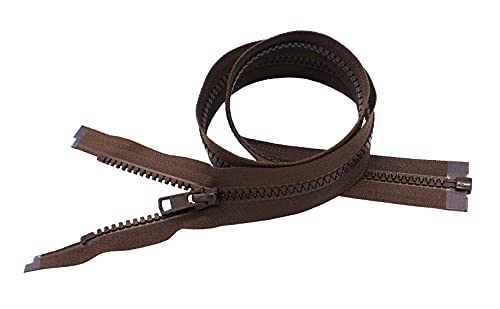 Ykk 22" Vislon Zipper ~ Ykk #5 Molded Plastic ~ Separating - 868 Sabel Brown (1 Zipper/Pack) #TOP1