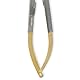Gima - Micro Castroviejo Nadelhalter, Maulteile aus Wolframcarbid, Gold-Linie, gerade, raue Spitze, 18 cm, entwickelt, um Hochpräzision und Zuverlässigkeit zu gewährleisten, 26551