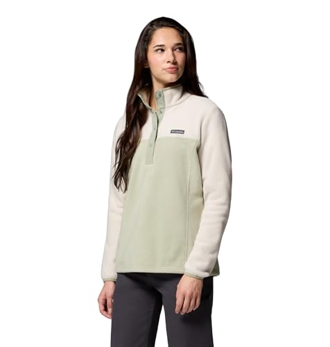 Image of Columbia Womens Benton Springs Half Snap II Pull Over Fleece Jacket, Dark Stone /Canoe /Vintage Blue, 3X