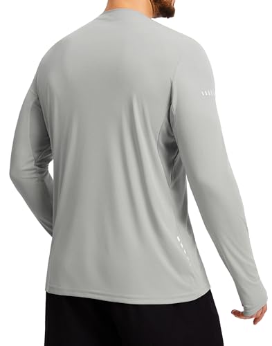 Image of DAXIANG Men's UPF 50+ Sun Protection Long Sleeve Rash Guard UV Hiking Running Athletic Fishing Quick Dry Lightweight T-Shirt