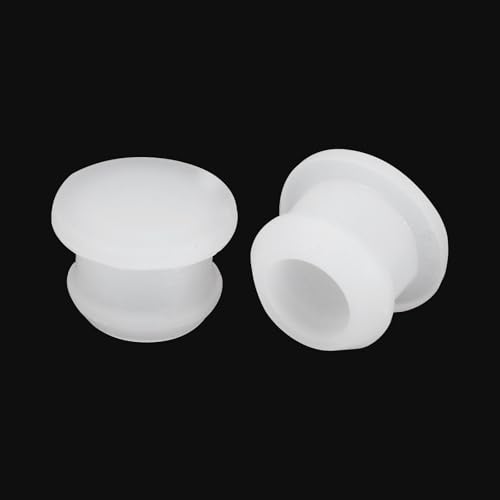 Image of MECCANIXITY Silicone Snap in Locking Hole Plugs Rubber Panel Seal Cover Flush Type Panel Round for Kitchen Rubber Bulkheads Waterproof Sealing Plugs 10mm /0.39 Inch Dia Transparent,Pack of 20