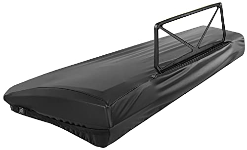Explore Land Premium Piano Keyboard Dust Cover with Music Stand Opening - Stretchy Leather Piano Protector for 61-88 Keys Digital Electronic Piano (Black,88)