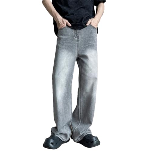Men Vintage Baggy Jeans Harajuku Casual Y2k Pants Straight Wide Denim Trousers