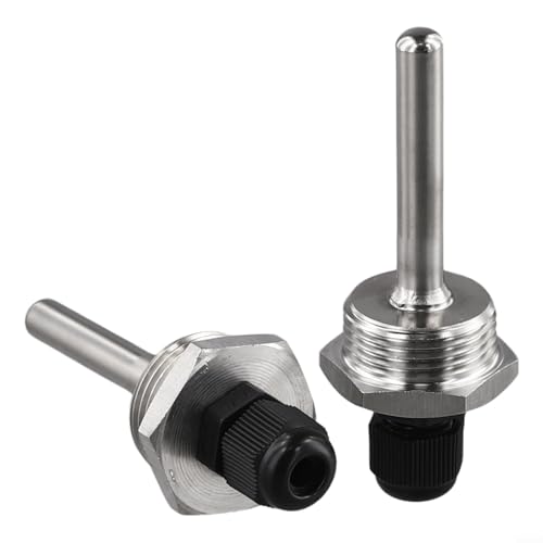 Immersion Sleeve 304 Stainless Steel G3/4 Thread for Sensor, 3/4 Inch for NPT Thermowell Protection Tube for Solar Panel System, 2 Pack(8x50mm)