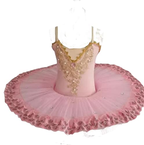 Vestido de Tutú de Ballet para Niñas Falda de Competición de Baile Vestido de Fiesta de Bailarina para Niñas Ropa de Actuación Vestido de Fiesta de Danza del Vientre con Cisne Actuación Y Prácti