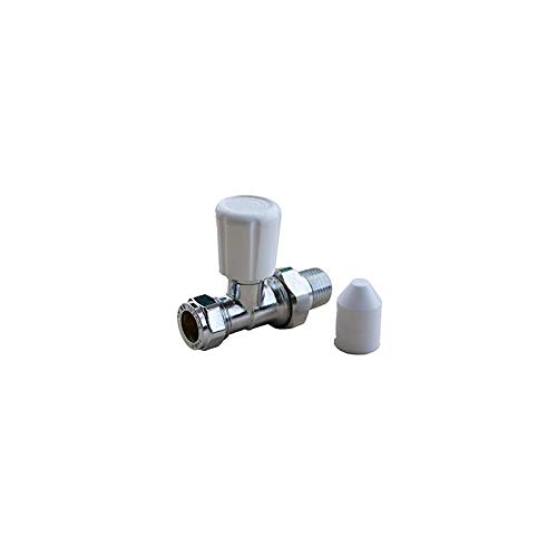 Oracstar Chrome Radiator Valve Straight Drain Off - 15mm x 1/2"